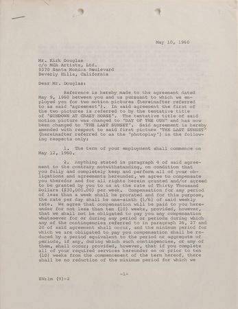 Lot #906 Kirk Douglas - Image 2