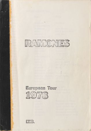 Lot #678 The Ramones Itineraries - Image 1