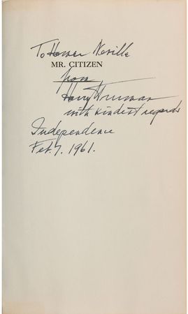 Lot #100 Harry S. Truman Book - Image 1