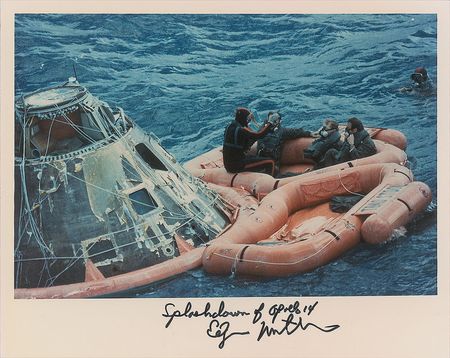 Lot #316 Edgar Mitchell Signed Photographs - Image 1