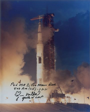 Lot #319 Edgar Mitchell Signed Photographs - Image 1