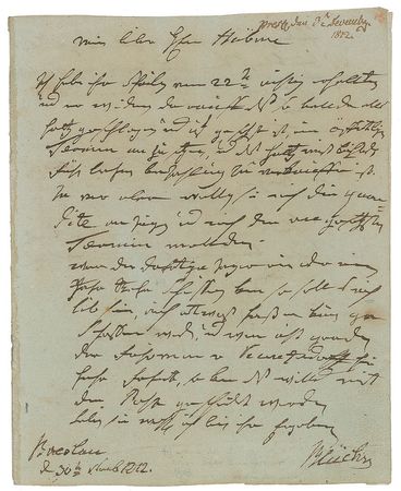Lot #249 Gebhard Leberecht von Blucher Handwritten Letter Signed - Image 1