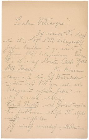 Lot #175 Franz Ferdinand: Written in Monte Carlo, an ?official secret? letter from Ferdinand??You must not say anything at all about the reason why you are coming here? - Image 1