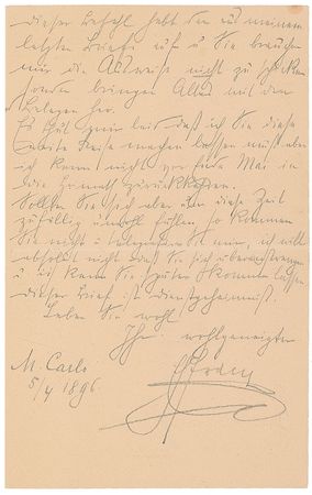 Lot #175 Franz Ferdinand: Written in Monte Carlo, an ?official secret? letter from Ferdinand??You must not say anything at all about the reason why you are coming here? - Image 3