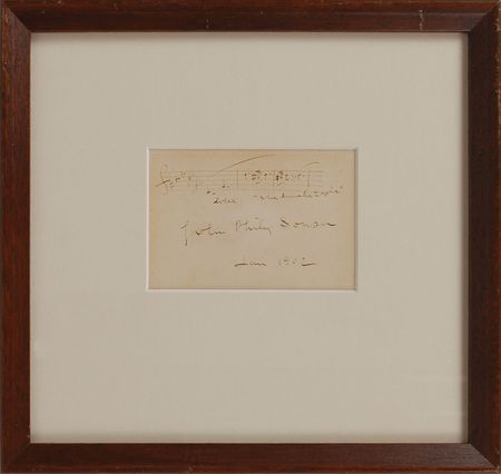 Lot #539 John Philip Sousa Signed Musical Quote - Image 2