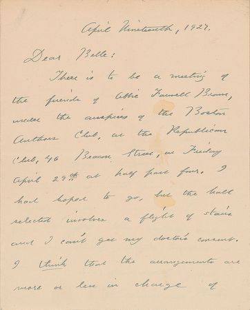 Lot #437 Katherine Lee Bates - Image 1