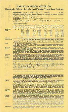 Lot #149 Harley-Davidson: Arthur Davidson: Harley?Davidson sale of 35 motorcycles in 1936 - Image 2