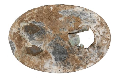 Lot #246 Excavated US Waist Belt Plate with Bullet Strike Belt Plate - Image 4