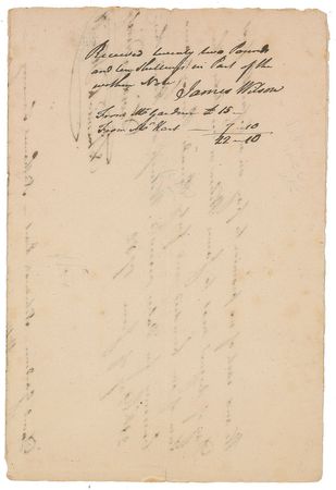 Lot #137 James Wilson Signed Document - Image 1