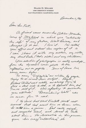 Lot #382 Diane Disney Miller: Disney biographies “are always trying to find a dark side to dad” - Image 1