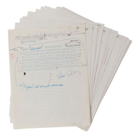 Lot #509 Robert Silverberg: Silverberg edits a manuscript for a science fiction volume - Image 2