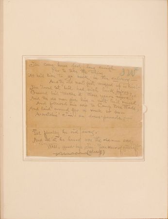 Lot #498 James Whitcomb Riley: Manuscript for the Hoosier?s vernacular ?The Old Man and Jim? - Image 2
