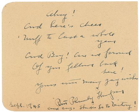 Lot #514 Ruth Plumly Thompson Handwritten Letter Signed and Poem - Image 2
