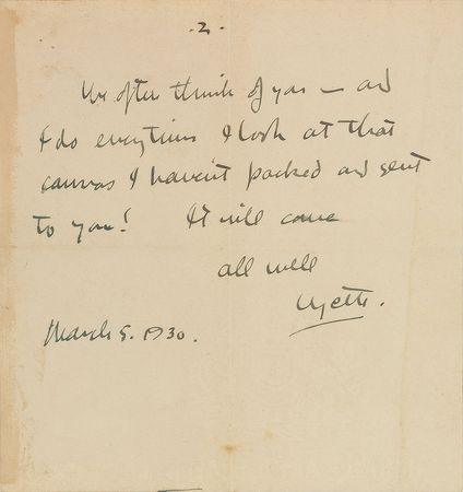 Lot #368 N. C. Wyeth Handwritten Letter Signed - Image 2