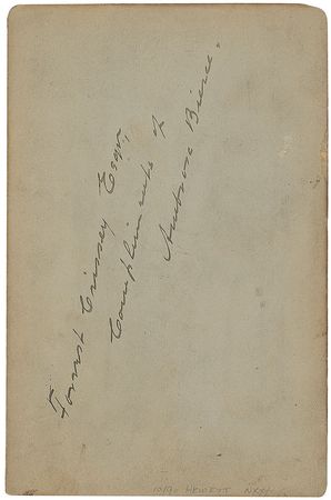 Lot #439 Ambrose Bierce: Rare inscribed portrait of Ambrose Bierce - Image 2