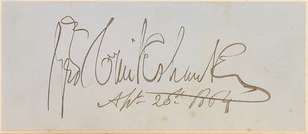 Lot #353 George Cruikshank Sketch and Signature - Image 2