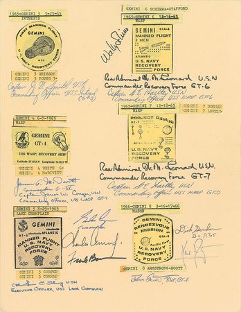 Lot #278 Gemini: Unique assemblage of nine Gemini astronauts - Image 1