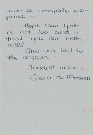 Lot #717 Grace Kelly Handwritten Letter Signed - Image 4