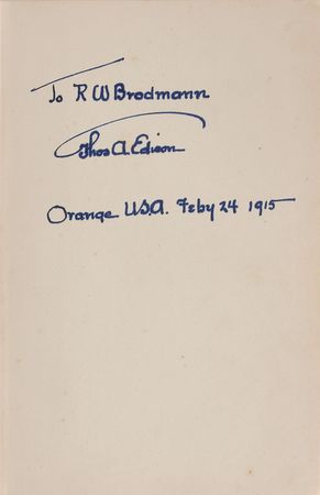 Lot #154 Thomas Edison: Signed volume of His Life and Inventions - Image 1