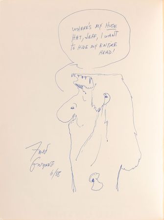 Lot #920 Fred Gwynne: Large Herman Munster sketch from the uncommon Gwynne - Image 1