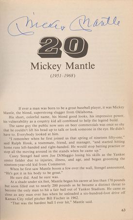 Lot #997 Baseball Legends Book - Image 1