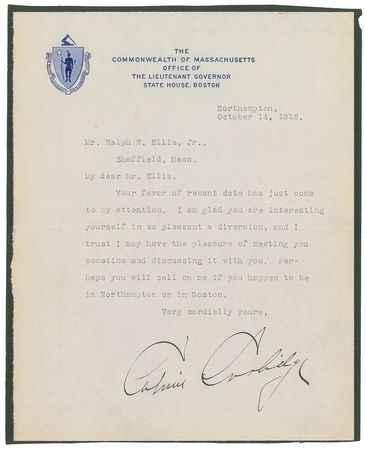 Lot #92 Calvin Coolidge Typed Letter Signed - Image 1
