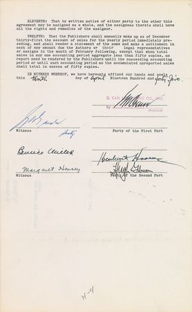 Lot #49 Herbert Hoover: Hoover assigns book rights for The Basis for Lasting Peace - Image 3