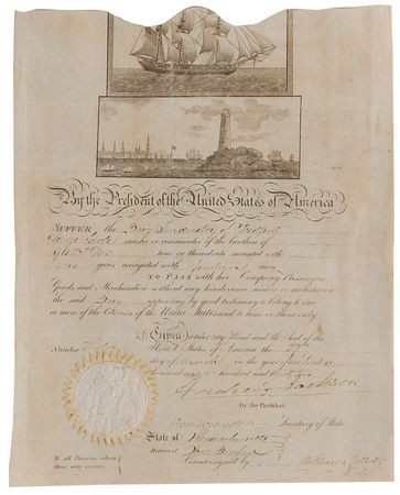 Lot #13 Andrew Jackson Signed Document
