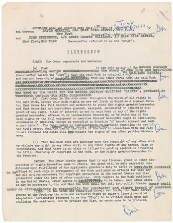 Lot #428 John Steinbeck Signed Document - Image 1