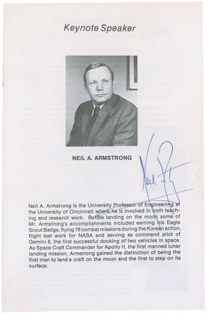 Lot #313 Neil Armstrong Program - Image 1