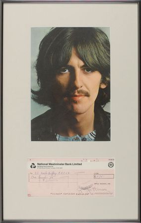 Lot #549 Beatles: George Harrison Check - Image 1