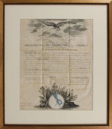 Lot #5 James Madison Signed Document