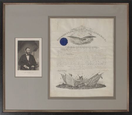 Lot #26 U. S. Grant Signed Document