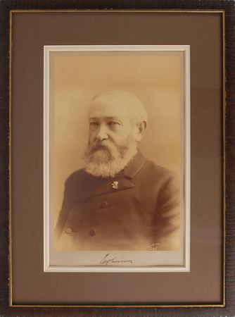 Lot #34 Benjamin Harrison: Massive portrait of the