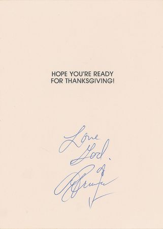Lot #603 Prince: Thanksgiving Card Thanksgiving Card - Image 1