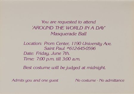 Lot #578 Prince: Invitation and Laminate Invitation and Laminate - Image 2