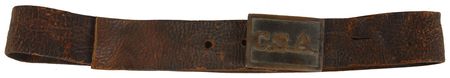 Lot #243 Confederate Belt Plate and Waist Belt: Atlanta Arsenal–type CSA belt plate - Image 1
