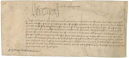 Lot #1 King Henry VIII Signed Document - Image 1