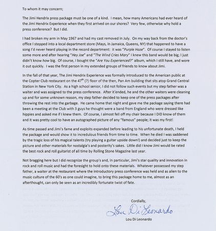 Lot #2108 Jimi Hendrix Experience Signed Photograph - Image 2