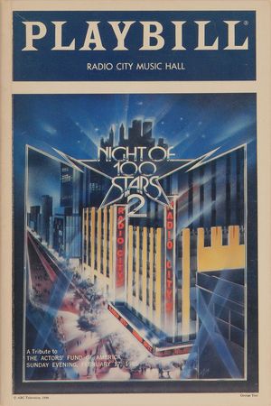 Lot #2100 Night of 100 Stars Celebrities Signed Poster - Image 3