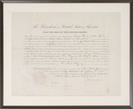 Lot #2031 Abraham Lincoln Signed Document - Image 1