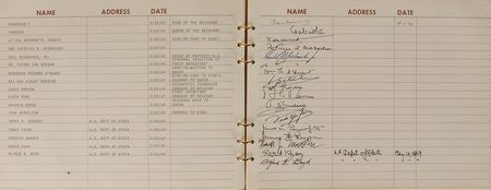 Lot #2080 Richard Nixon-Era Air Force One Flown Guest Book - Image 8