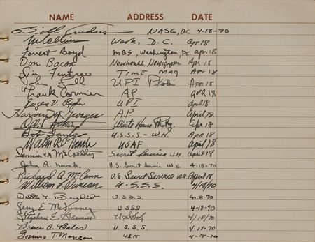 Lot #2080 Richard Nixon-Era Air Force One Flown Guest Book - Image 10