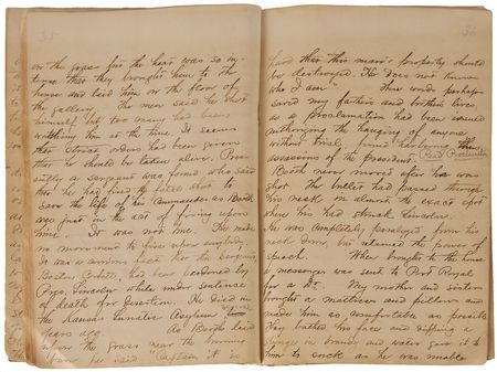 Lot #2056 Handwritten Account of John Wilkes Booth’s Final Days  - Image 2