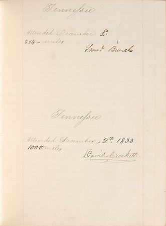 Lot #2049 Davy Crockett Signed Congressional Book - Image 1