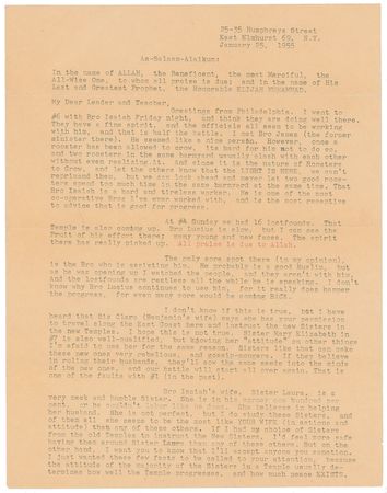 Lot #2018 Malcolm X Typed Letter Signed  - Image 1