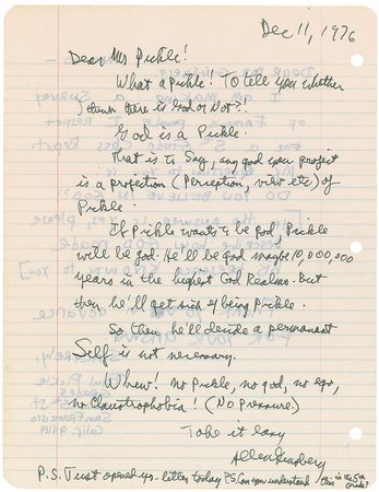 Lot #2013  Archive of Celebrity and Notables Letters Regarding God - Image 2