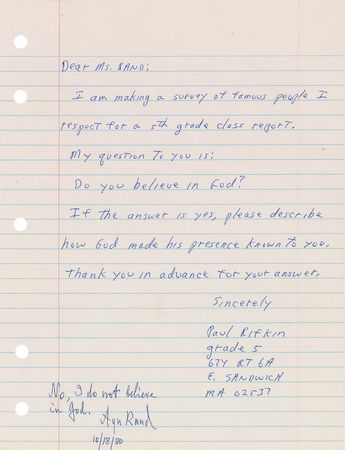 Lot #2013  Archive of Celebrity and Notables Letters Regarding God - Image 4