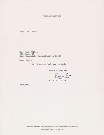 Lot #2013  Archive of Celebrity and Notables Letters Regarding God - Image 16
