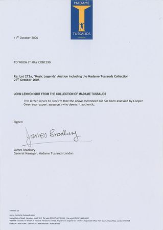 Lot #2106 John Lennon’s Custom-Made Suit - Image 2